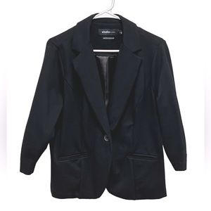 Torrid Studio Ponte Tailored Fit Blazer Deep Black Size 1 (1X/14-16)